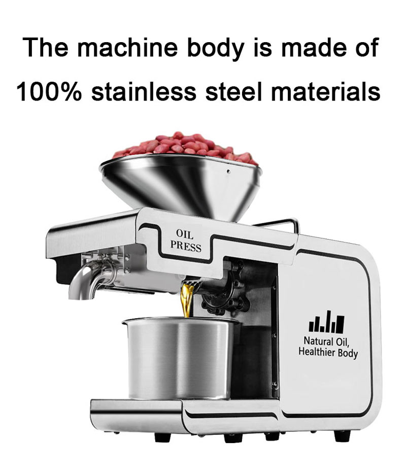 The machine body is made of 100% stainless steel materials